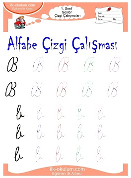 Çocuklar İçin Sesler Çizgi Çalışmaları Çalışma Sayfaları 